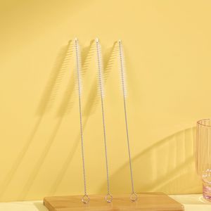 Brosse de nettoyage pour pailles en acier inoxydable Zhanming 304, tête spirale blanche, pour biberons, tubes à essai, tasses et nettoyage des fentes de cuisine - Product Image 2