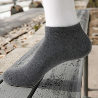 Chaussettes d'été en coton doux pour hommes, respirantes, évacuant l'humidité, coussinets de soutien de la voûte plantaire, antidérapantes.