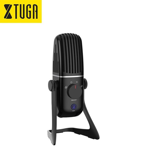 XTUGA Professional Metal Condenser Microphone-Omnidirectional USB Desktop Use Noise Cancelling for PC Gaming & Recording (X-4)