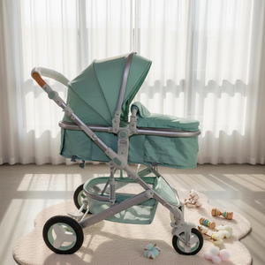 <span class=keywords><strong>Poussette</strong></span> bébé 3 en 1 <span class=keywords><strong>de</strong></span> luxe pliable rose au design moderne - Product Image 4