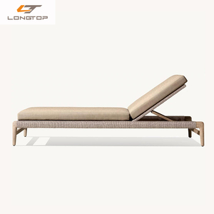 Popular Villa de lujo <span class=keywords><strong>terraza</strong></span> sofá cama muebles de Patio al aire libre Hotel Exterior playa piscina teca <span class=keywords><strong>tumbona</strong></span> impermeable Silla de salón - Product Image 4