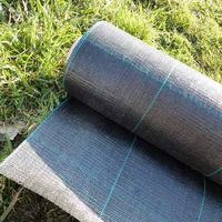 Tissu de contrôle des adventices noir en PP, très vendu, tapis de protection agricole contre les mauvaises herbes, rouleau de couverture de sol tricoté