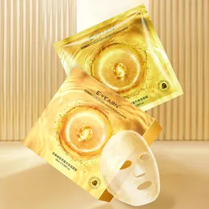 OEM Atacado Anti Envelhecimento Máscara Facial Hidratante Retinol Colágeno Folha De Ouro Máscara Biodegradável Planta Essência Máscara Facial Papel