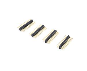 ขั้วต่อพินเฮดเดอร์ DIN ระยะพิทช์ 1.0 มม. (หน้าสัมผัสทองเหลือง ตัวเรือนไนลอน) สำหรับ PCB แบบตรง H1.0 มม. 1*10P - Product Image 2