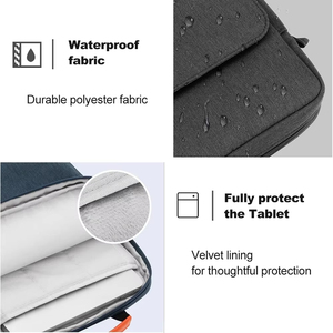 Housse de protection pour ordinateur portable, pour Macbook Air & Pro <span class=keywords><strong>11</strong></span> 12 13 pouces, sac imperméable pour ordinateur portable de 9 à 13 pouces, étui multi-poches pour tablette - Product Image 4