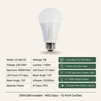 Kit de Cultivo Inteligente para Interiores con Bombilla LED para Plantas, Base de Rosca E26 E27, Temporizador de Horas para Monstera y Plantas de Interior en Macetas Grandes
