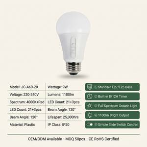 Kit per Coltivazione Indoor Intelligente con Lampadina LED E26 E27, Base a Vite e Timer per <span class=keywords><strong>Piante</strong></span> Monstera e Grandi <span class=keywords><strong>Piante</strong></span> in Vaso - Product Image 6