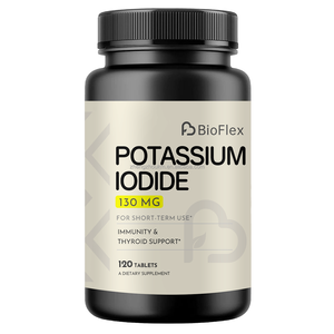 Tabletas de Yoduro de Potasio 130mg por Porción, 120 Tabletas, Suplemento Dietético para la Inmunidad y el Apoyo de la Tiroides - Product Image 1