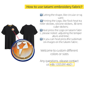 Obm Sublitextilマイクロファイバー製タタミ生地衣類昇華刺繍パッチチャンピオンズリーグ3D植毛パッチ - Product Image 4
