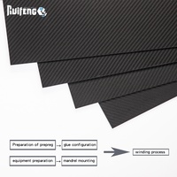 Plaque en fibre de carbone 3K à armure toile, finition mate, lisse, rigide structurellement, pour poignées de couteau et plaquettes de poignée personnalisées DIY