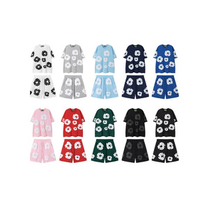 Cross-border Bestseller Premium High-street Denim Tear Details Trendy Floral Loose-<b>fitting</b> Pure Cotton Breathable Antibacterial - Product Image 1