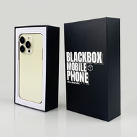 Boîte de papier rigide noire de nouveau style à la mode emballage de téléphone portable et d'appareil photo pour les boîtes-cadeaux élégantes de Samsung/Iphone