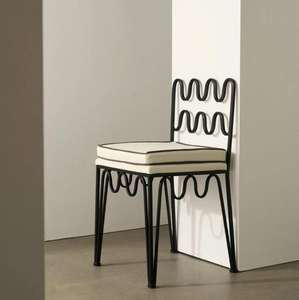 फ्रेंच रट लोहे डाइनिंग चेयर डिजाइनर विंटेज होम वेव क्रिएटिव डाइनिंग सेट एंटीक-स्टाइल बी और रेस्तरां के लिए अवकाश कुर्सी - Product Image 4