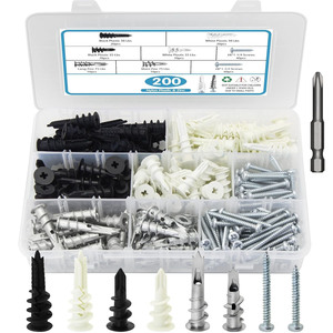Drywall Anchors 200pcs Nylon Zinc Alloy Hammer Drive Anchors For General Industry Use - Product Image 1