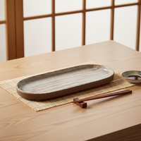 Hete Aanbieding Onbreekbare 11,3 Inch Bruine Melamine Lange Restaurantbord
