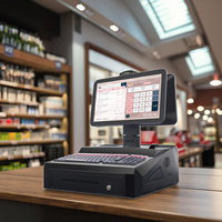 Terminal de point de vente (PDV) en gros, 15,6 pouces, Win 10/11/Android, caisse enregistreuse, kiosque libre-service pour restaurant, système de point de vente pour magasin