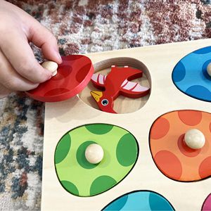 Montessori Mama Montessori Toys Toddler <b>Puzzle</b> - Dual Layered Wooden <b>Puzzles</b> for Toddlers Dinosaur Toy Educational Toy - Product Image 3