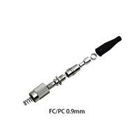 Connecteur de fibre optique noir FC 0,9 mm, garantie 1 an, pour cordon de brassage extérieur FTTH FTTA, non assemblé