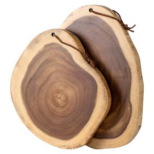 Tabla de Cortar Redonda de 1 Pulgada sin Empalme, Madera Maciza de Acacia, Queso, Reversible, Tablas de Charcutería de Madera Sin Pegamento - Product Image 3