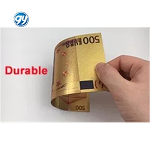 Envío Gratuito, Billete de Banco Personalizado de <span class=keywords><strong>5</strong></span>, 10, 20, 50, 100, 200, 500, 1000 <span class=keywords><strong>Euros</strong></span>, Billete de Banco de Papel de Oro de 24k - Product Image 6
