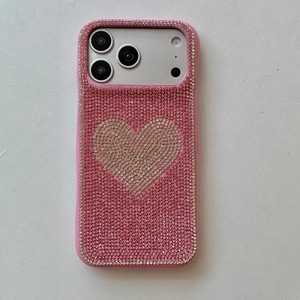 Étui de téléphone de luxe en TPU antichoc avec cœur en strass dégradé pour 17 Pro Max 16/15 Pro <span class=keywords><strong>14P</strong></span> - Product Image 5