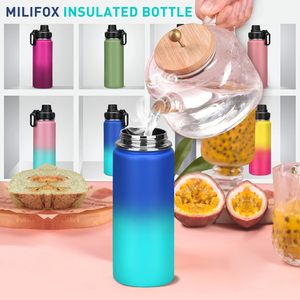 Customized Wholesale <b>Insulated</b> Wide Mouth Vacuum <b>Flask</b> Gym Sport Bicycle Double Wall Reusable Stainless Steel Water Bottle - Product Image 6