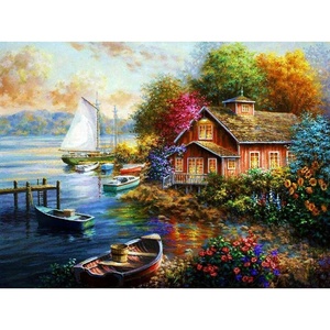 Venta caliente <span class=keywords><strong>primavera</strong></span> <span class=keywords><strong>paisajes</strong></span> 5d diamante pintura kit diamante punto mosaico arte pintura para adultos - Product Image 1
