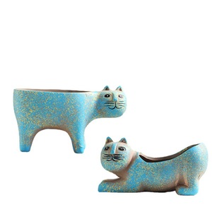 <span class=keywords><strong>Gatito</strong></span> mono cola Cactus carnoso esmaltado cerámica ecológico moderno creativo ligero escritorio <span class=keywords><strong>maceta</strong></span> lindo dibujos animados - Product Image 5