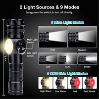 Hochleistungs-Aluminiumlegierung LED-Taschenlampen 1000+ Lumen IPX4 Wasserdicht Wiederaufladbare Taktische Lampe COB LED-Taschenlampe 5 Modi Magnet