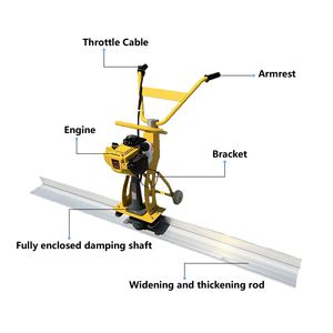 Outils de règle de nivellement de ciment Plancher en béton Niveleur vibrant Équipement routier Machines de construction à vendre - Product Image 6