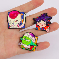 Badge en alliage émaillé style mignon, personnage Goku de Dragon Ball, inspiré de l'anime japonais