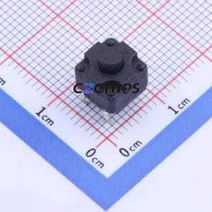 TS-1180-8026 Tactile Switch Through hole Component (THT) Switch Single Pole Single Throw Round Button 2.6N Through Hole - Product Image 1