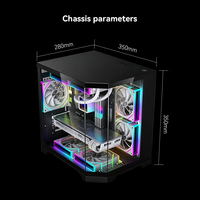 Zeromaster OEM Micro ATX Gaming PC Case Mid Tower Computer Chassis Tempered Glass High Airflow ARGB Desktop Cabinet for MATX ITX