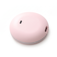 Mini Led Makeup Mirror Support Color Pattern Customization Easy to Carry Round Pocket Mirror