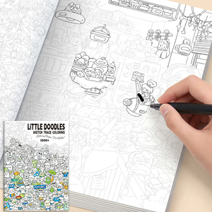 Libro <span class=keywords><strong>da</strong></span> Colorare con Piccoli <span class=keywords><strong>Disegni</strong></span> e Schizzi, Libro di <span class=keywords><strong>Disegni</strong></span> a Linee Sottili, Libro Antistress <span class=keywords><strong>per</strong></span> <span class=keywords><strong>Adulti</strong></span> - Product Image 3