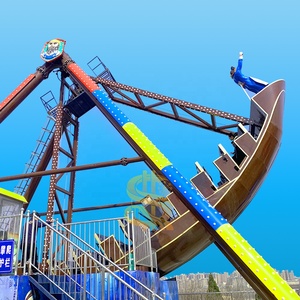 Manèges de bateau <span class=keywords><strong>pirate</strong></span> géants en fibre de verre pour adultes, équipement d'amusement intérieur/extérieur pour parcs d'attractions et fêtes foraines, à vendre - Product Image 3