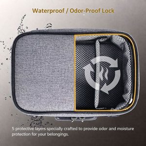 Sac RPET personnalisé avec logo, écologique, pour voyage, anti-odeurs, doublure en carbone, avec cadenas à combinaison, étui de rangement anti-odeurs - Product Image 2