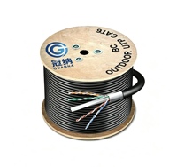 Cable de Red UTP para Exteriores Cat6 de 305 m (1000 pies), Resistente a la Intemperie, Cable Ethernet Gigabit RJ45 para Instalación Aérea