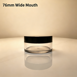Envase Cilíndrico de Plástico Transparente de 100 ml para Cosméticos, Tarro PET de Pared Gruesa para Crema Facial, Tapa de Rosca Vacía, Impresión UV/Digital, Logotipo Personalizado - Product Image 3