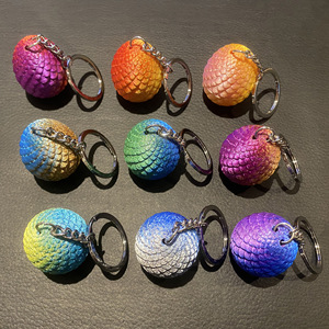 Nouveau design créatif, porte-clés œuf de dragon en plastique imprimé en 3D, pendentif de sac, jouet décoratif, ornement suspendu, cadeau - Product Image 3