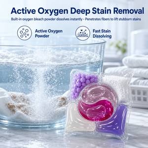 6 in 1 Laundry <b>Detergent</b> Pods Floral Fruity Scent Automatic <b>Machine</b> Use Disposable Cleaning Capsules for Apparel - Product Image 3