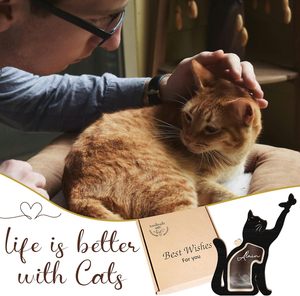 Urna in Legno a Forma <span class=keywords><strong>di</strong></span> <span class=keywords><strong>Gatto</strong></span> Unica per Ceneri, Regalo <span class=keywords><strong>di</strong></span> Condoglianze per la Perdita <span class=keywords><strong>di</strong></span> un Animale Domestico, Decorazione da Tavolo, Scatola Ricordo - Product Image 6