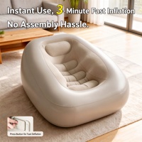 Fauteuil Gonflable Floqué en Gros avec Pompe Électrique Intégrée, Chaise Longue Paresseuse Auto-Gonflable Portable pour la Maison et l'Extérieur