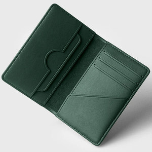 New Design High Quality Genuine Leather Eco-Friendly Short <b>Card</b> <b>Holder</b> Custom Logo Multi Folded Design Business Use Canvas - Product Image 1