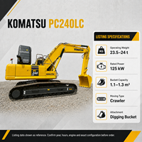 Excavatrice sur chenilles hydraulique Komatsu PC240LC d'occasion de 24 tonnes, excavatrice d'occasion pour travaux de terrassement