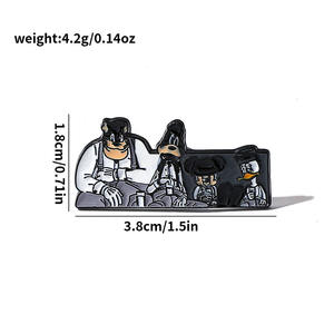 Insigne métallique de personnage de dessin animé <span class=keywords><strong>Mickey</strong></span> Mouse Puppy Pluton Alliage émail plaqué Zinc Modèle pour sac à dos Accessoire Logo - Product Image 4