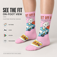 Chaussettes personnalisées OEM pour adultes, en polyester/nylon/coton/bambou/laine, résistantes aux déchirures, séchage rapide, sans couture, impression numérique 360°
