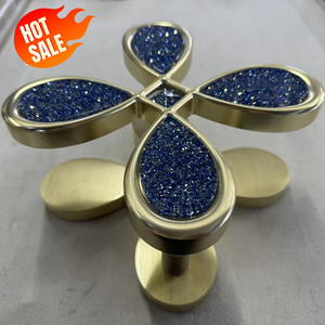 <span class=keywords><strong>Poignée</strong></span> de <span class=keywords><strong>porte</strong></span> en verre cristal bleu diamant de luxe sur mesure haut de gamme pour hôtel cinq étoiles, villa, <span class=keywords><strong>porte</strong></span> <span class=keywords><strong>extérieure</strong></span> en aluminium, <span class=keywords><strong>poignée</strong></span> longue - Product Image 2