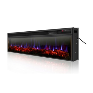 30 "32" 36 "40" 48 "50" 60 "70" Foyer électrique moderne encastré au mur avec flamme super grand décor à vendre - Product Image 2
