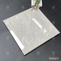 Carrelage de Sol en Porcelaine 60x60 Gris Clair de Foshan, Carreaux Façon Marbre pour Sols et Murs de Salle de Bain
